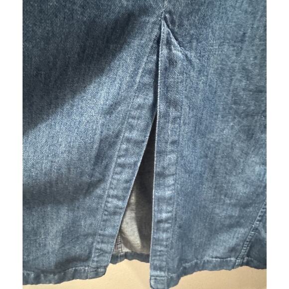 Old Navy Dress Women’s Size XL Square Neck MIDI Sleeveless Smocked Denim Coastal - Picture 5 of 8